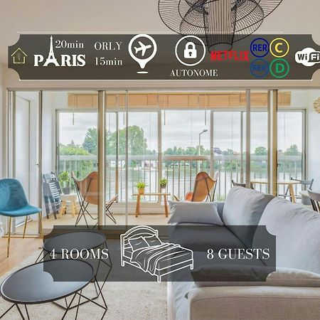 Appart'Hotel Luminous Vue Seine- Paris 15Min Juvisy-sur-Orge Dış mekan fotoğraf